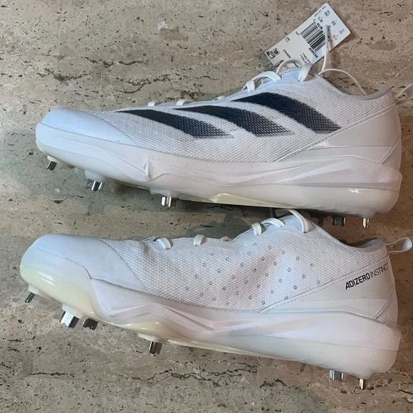 Adidas Adizero Instinct IH3468 Women's 13 Softball Sneaker White/Navy Blue